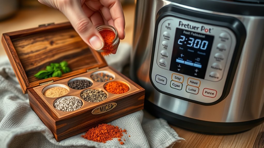 adjust seasonings for appliances