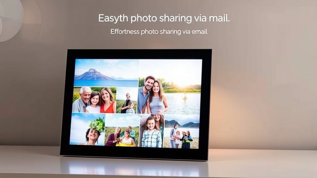 email enabled digital photo frames