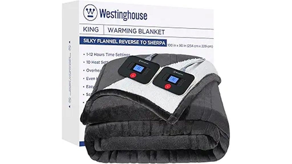 heated blanket with timer