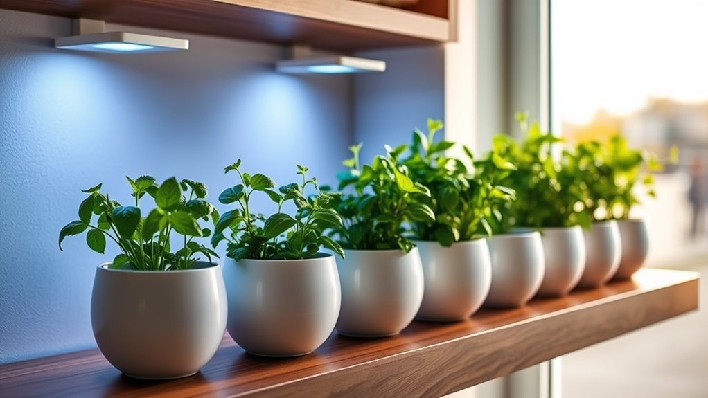 high tech indoor herb gardens