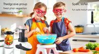 kids cooking with safe gadgets