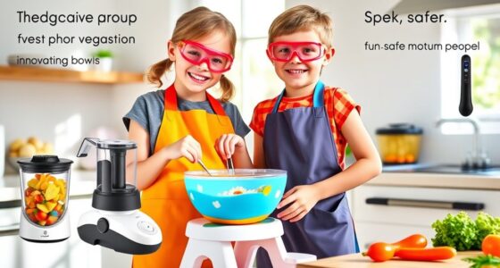 kids cooking with safe gadgets
