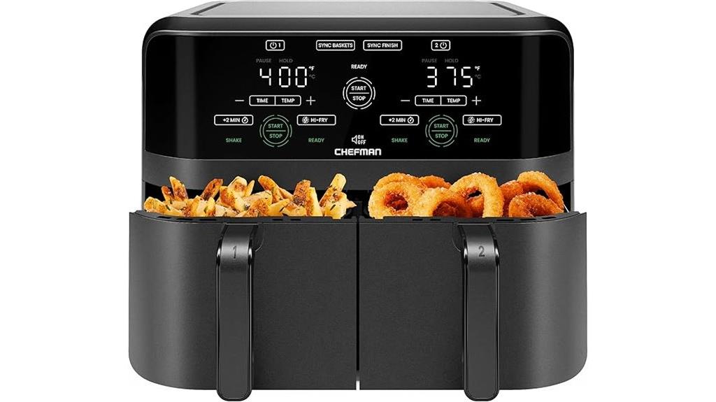 large digital dual basket fryer