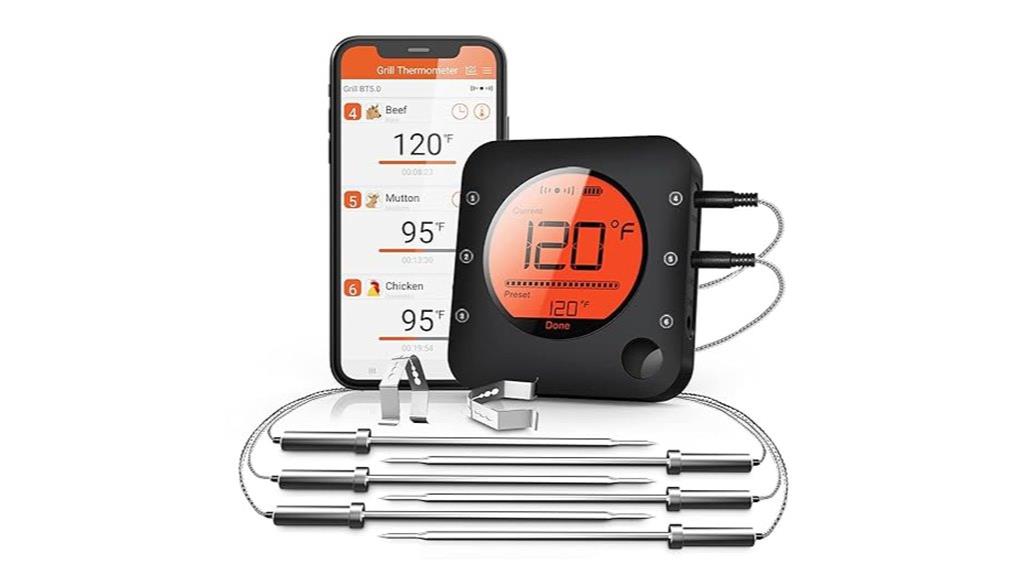 wireless meat thermometer with probes