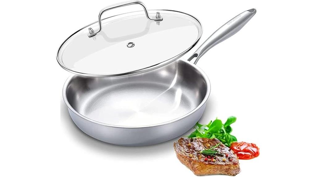 12 inch stainless steel pan