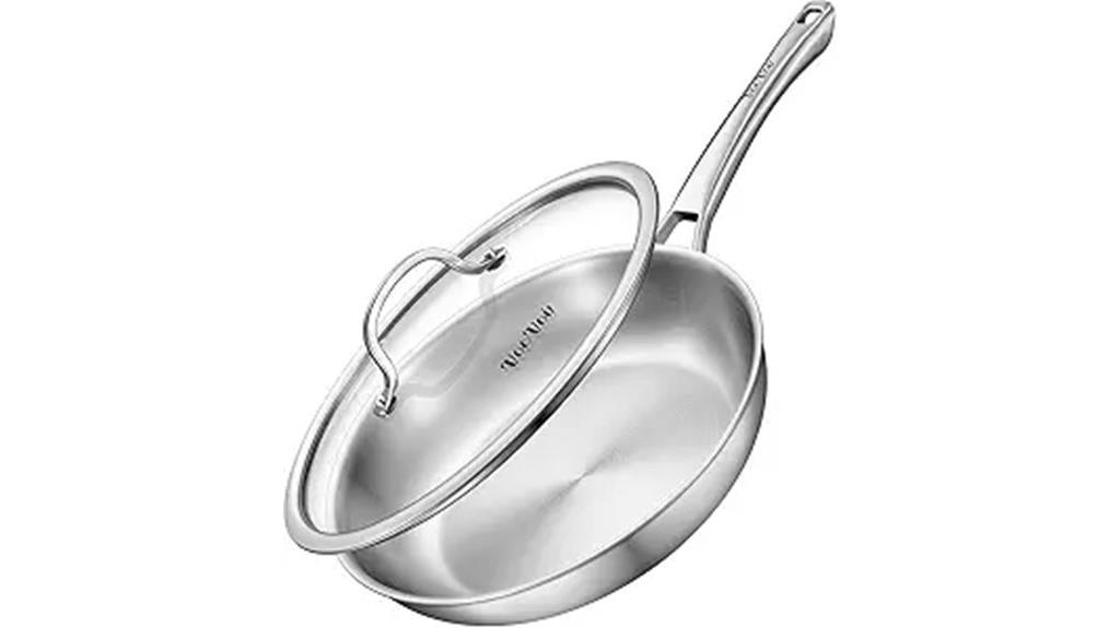 12 inch tri ply stainless frying pan