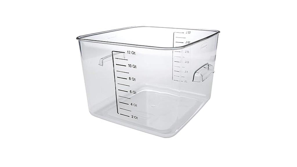 12 quart square container