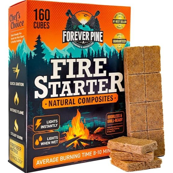 Fire Starter Cubes 160 pcs for Outdoor Fires
