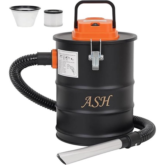 Ash Vacuum Cleaner 4-Gallon Fireplace Ash Vac