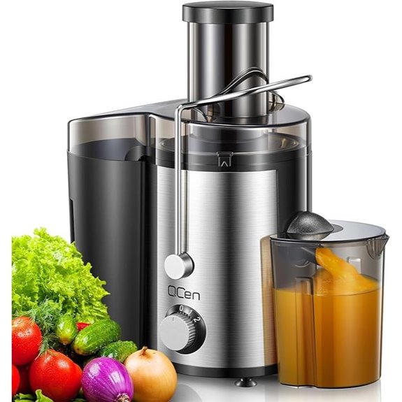 Qcen 800W Centrifugal Juicer Machine (Black)