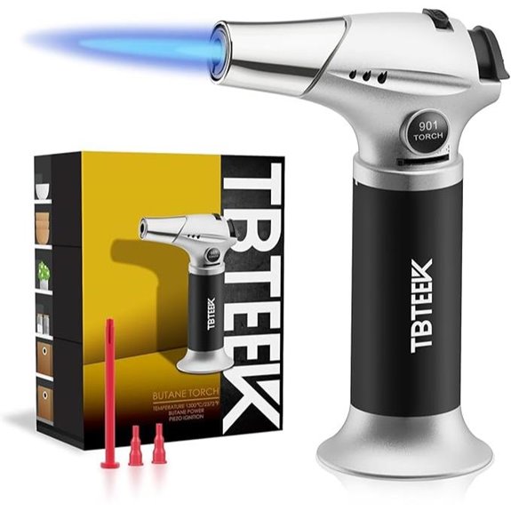 TBTEEK Butane Torch with Safety Lock & Adjustable Flame