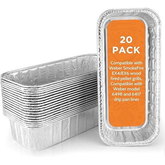 20 Pack Aluminum Grill Drip Pans for Weber Grills