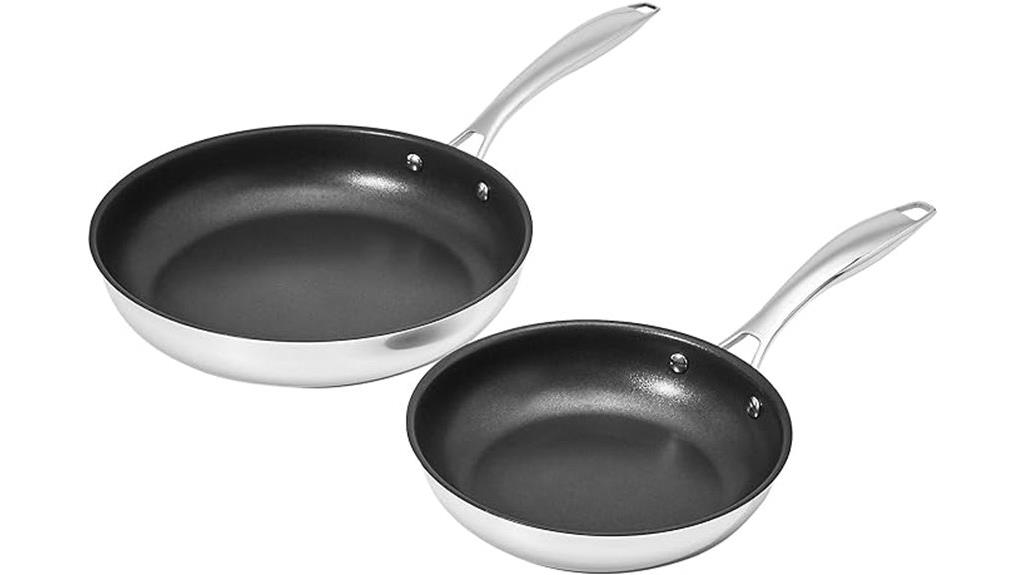 amazon basic stainless steel fry pans