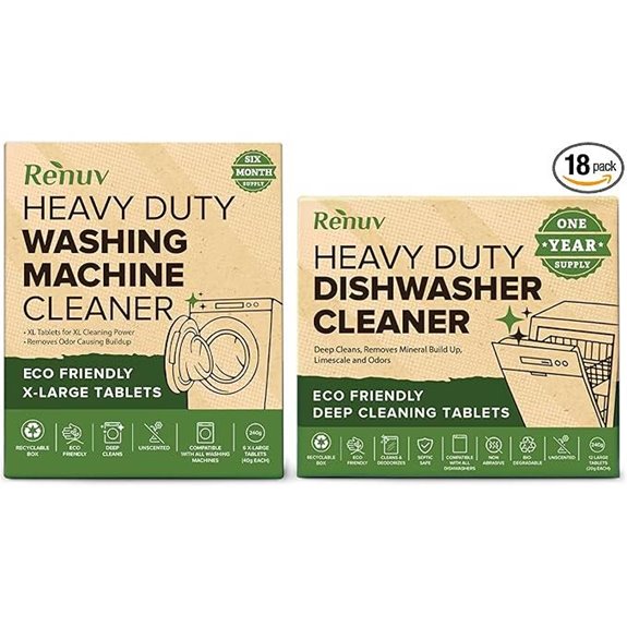Renuv Washing Machine & Dishwasher Cleaner Bundle