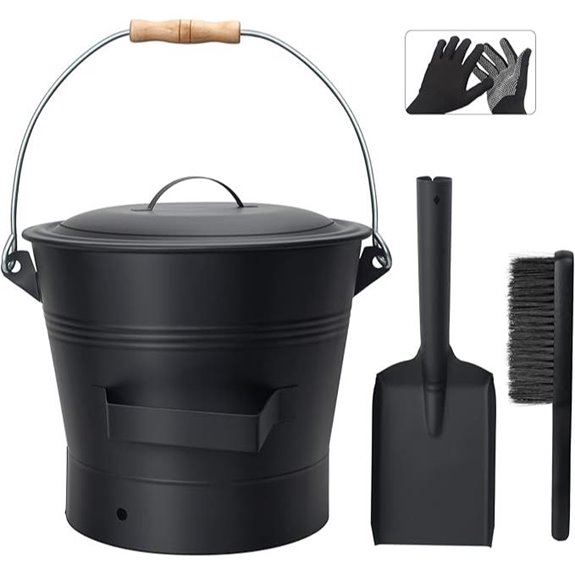 Brian & Dany Ash Bucket with Shovel and Broom
