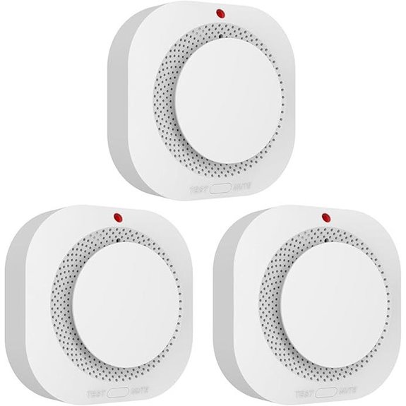 Smoke Detector Battery Powered Fire Alarms (3 PCS)