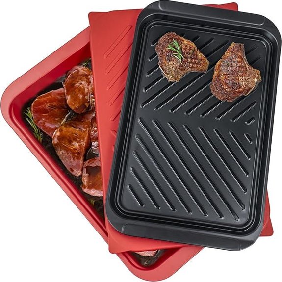BBQ Serving Tray with Lid and Deep Tray