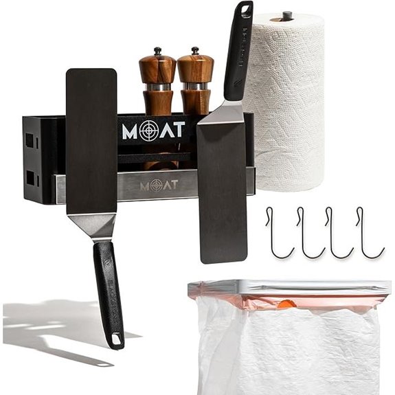 Magnetic Blackstone Grill Caddy with Trash Bag Holder