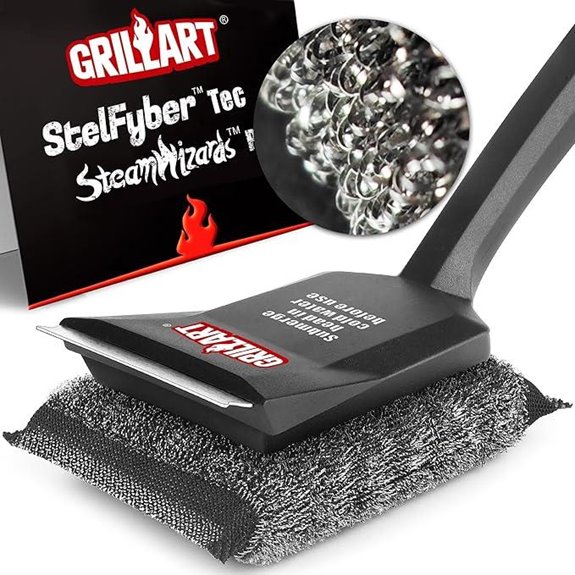 GRILLART Bristle-Free Grill Brush with Replacement Head