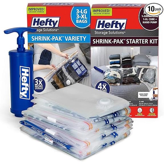 Hefty Super Starter Kit Vacuum Storage Bags (10 Pack)