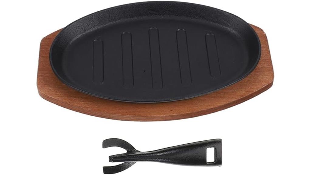 cast iron steak plate set