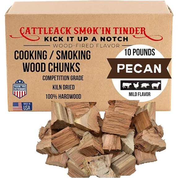 Cattleack Pecan Smoking Wood Chunks 10 lbs USA
