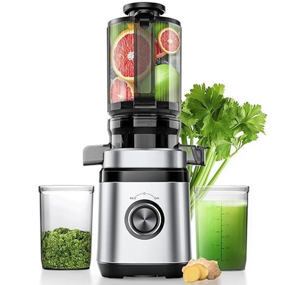 Cold Press Juicer with Wide Feed Chute