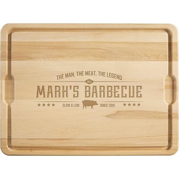 Personalized Hardwood Cutting Board for BBQ & Grilling
