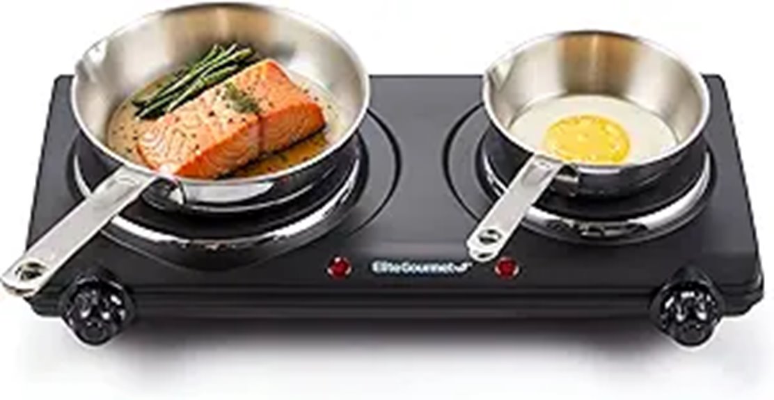 double electric hot plate