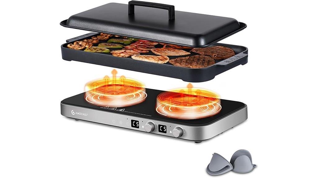 double induction cooktop pan