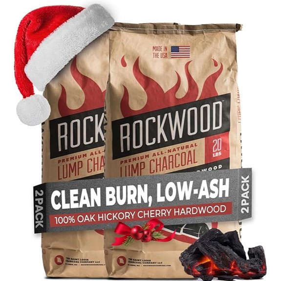 Rockwood Hardwood Lump Charcoal 20lbs (2 Pack)