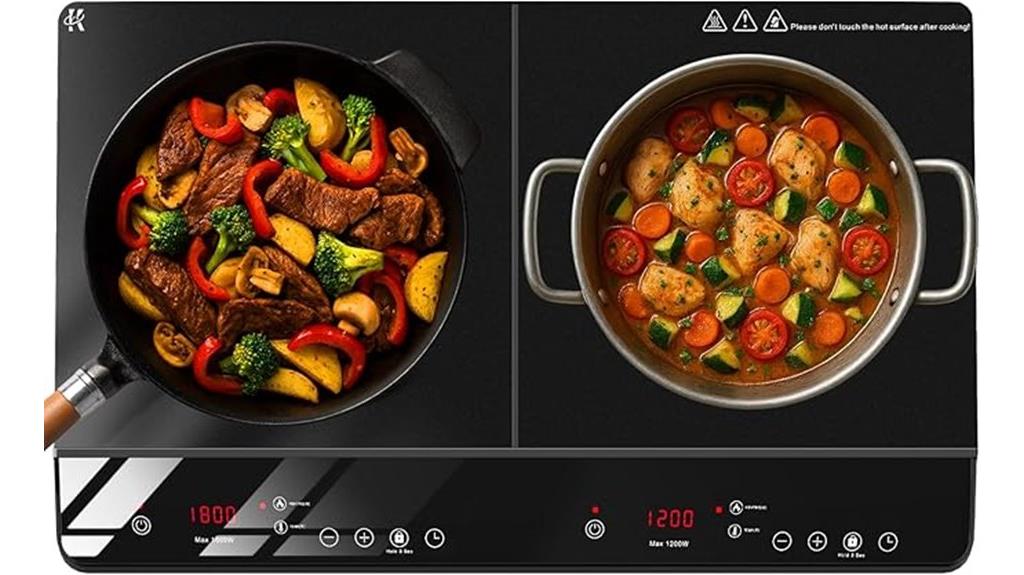 dual 1800w induction stove