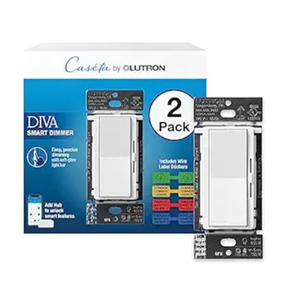 Lutron Diva Smart Dimmer Light Switch (2 Pack)