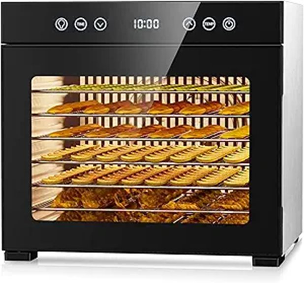 Food Dehydrator with 8 Stainless Steel Trays