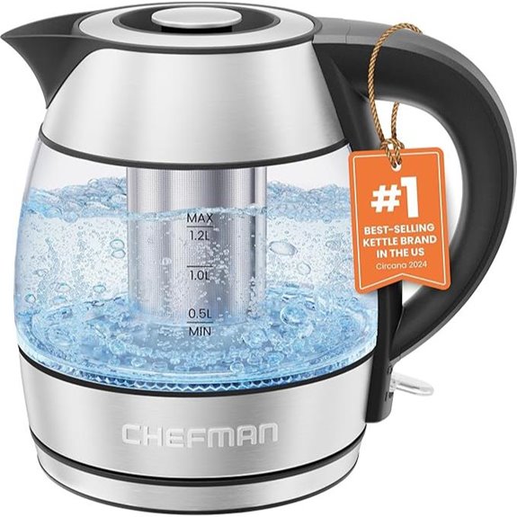 CHEFMAN Electric Kettle with Infuser - 1.2L
