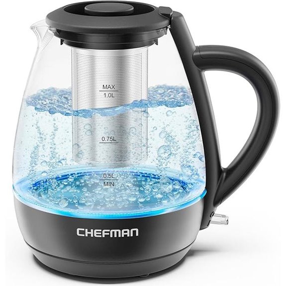 Chefman Electric Kettle with Tea Infuser 1L