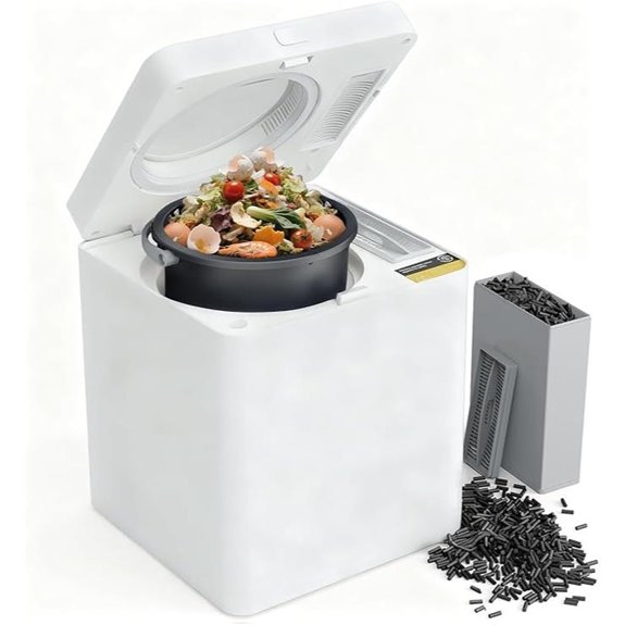 TOPZEE Electric Compost Bin for Kitchen (3L)