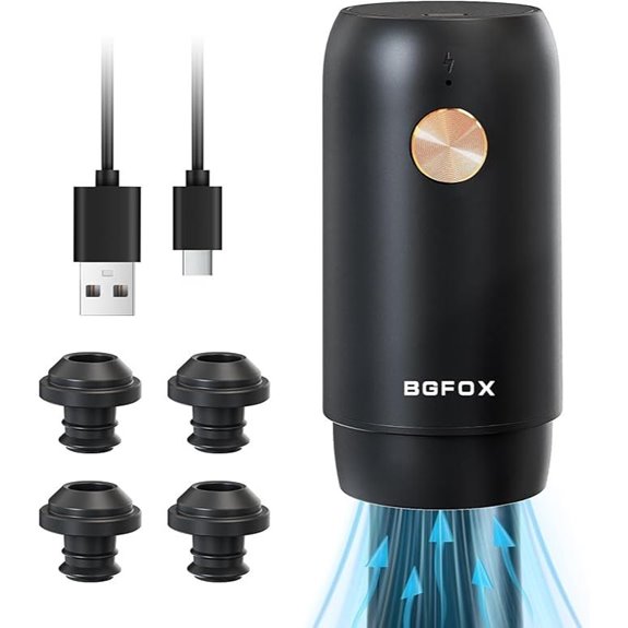 Electric Wine Saver Pump with 4 Stoppers