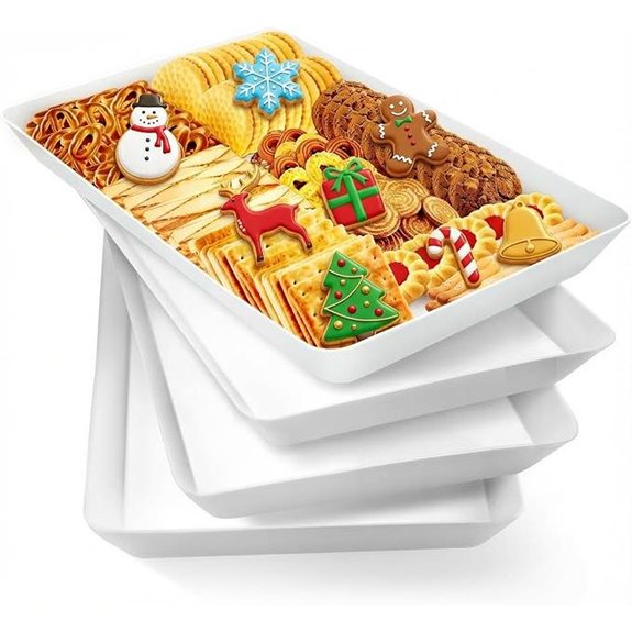 WOWBOX 4-Piece Serving Tray Set for Entertaining