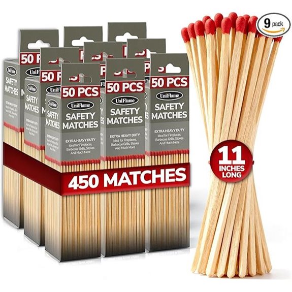11-Inch Wooden Safety Matches (9 Pack)