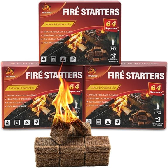 Fire Starter Squares (192) for Campfire & Grill
