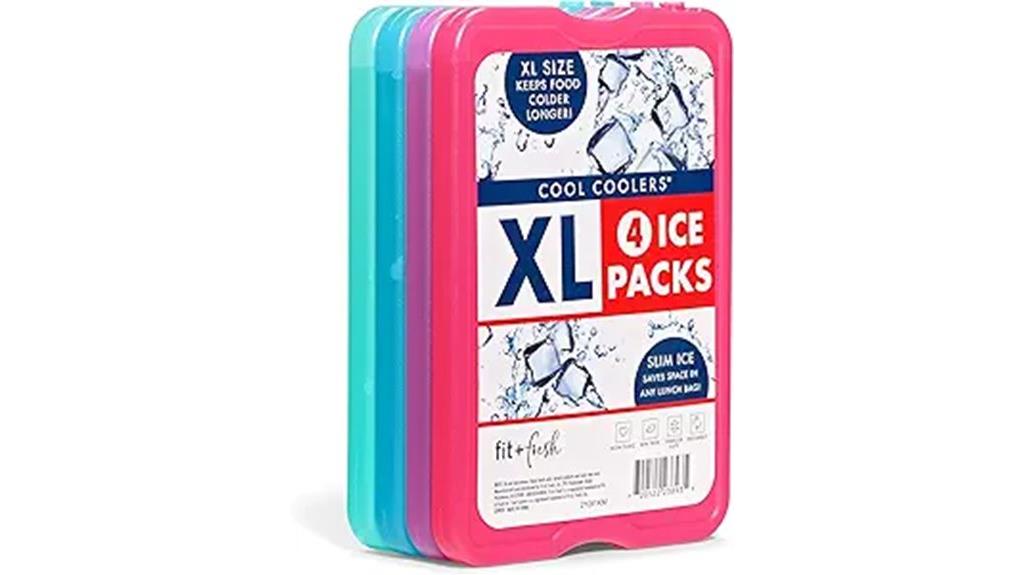 four xl slim ice packs