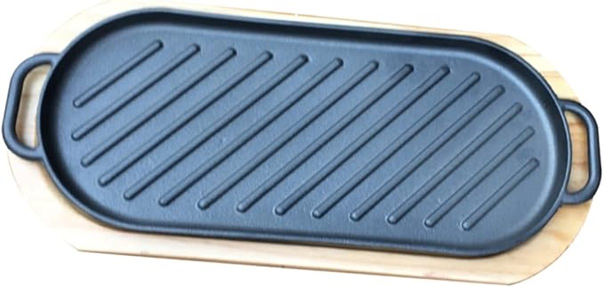 heavy cast iron steak plate