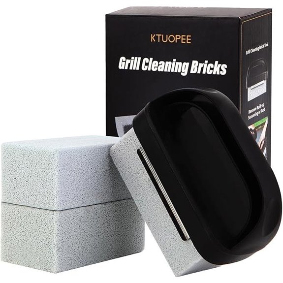Heavy Duty Grill Cleaning Bricks (3 Pack + Handle)