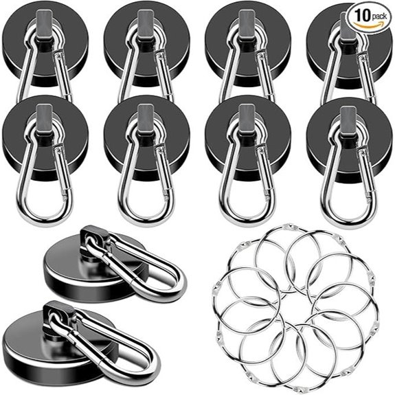 MIKEDE Heavy Duty Magnetic Hooks (10 Pack)