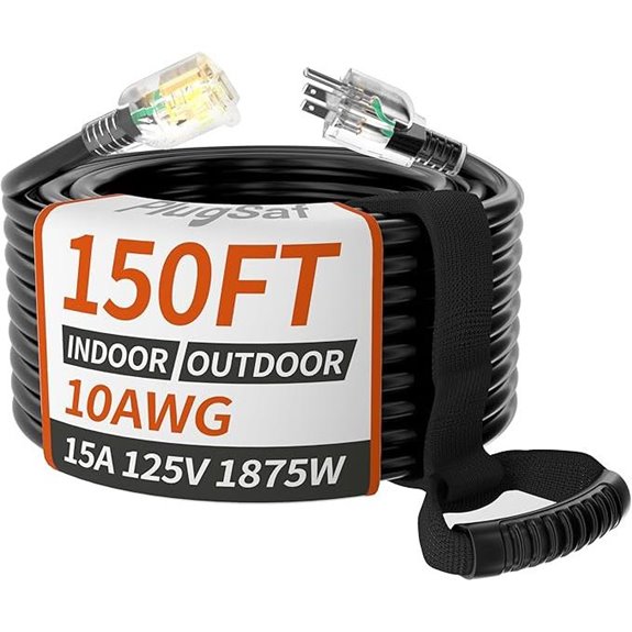 150ft 10-Gauge Waterproof Outdoor Extension Cord