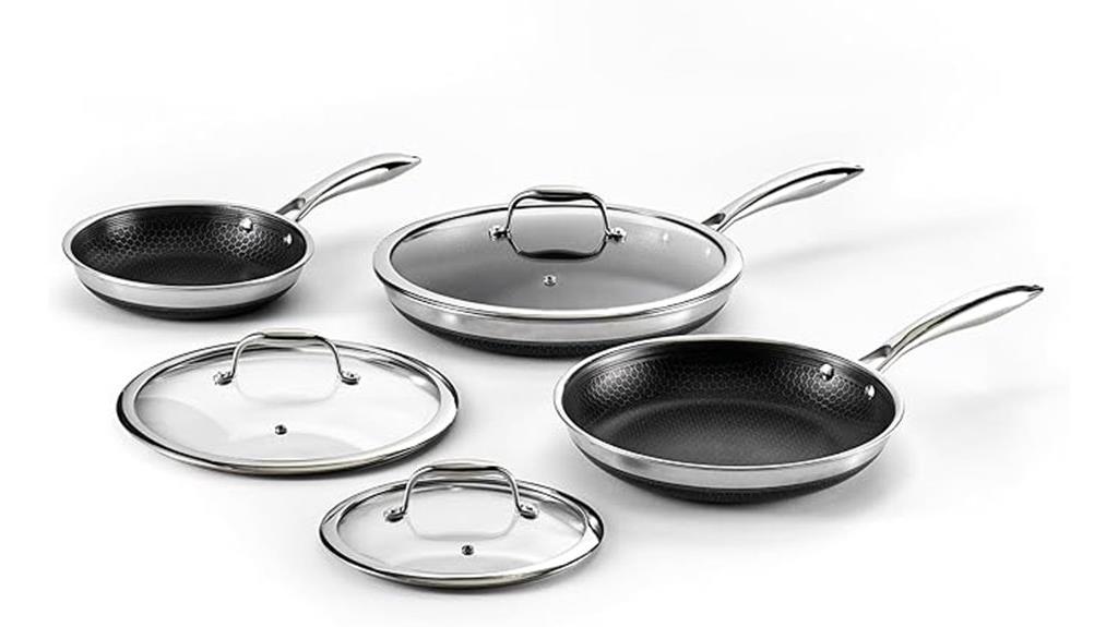 hexclad six piece cookware set