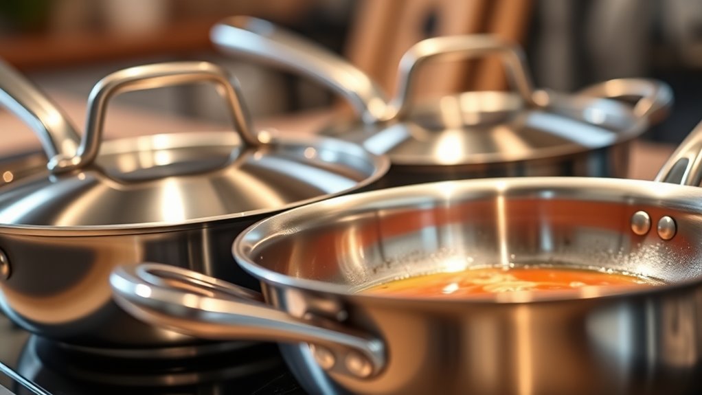 induction compatible stainless steel cookware