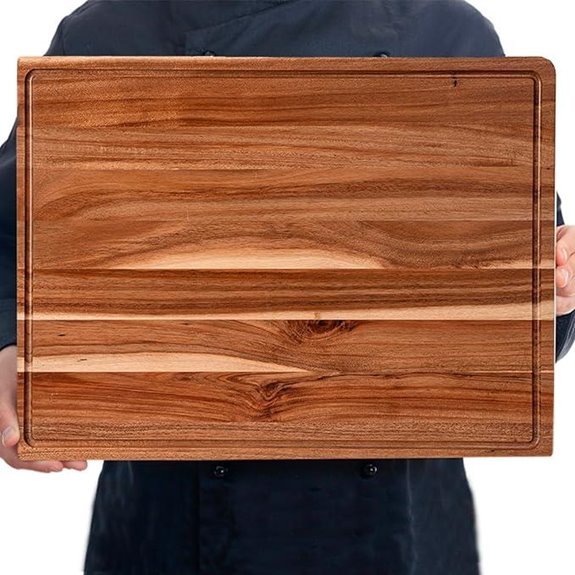 Large Acacia Wood Cutting Board with Juice Groove