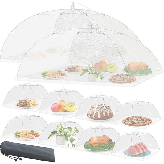 Mesh Food Covers for Outdoors Collapsible Large & Extra Large